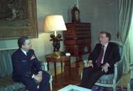 Audiência concedida pelo Presidente da República, Jorge Sampaio, ao Chefe do Estado-Maior da Força Aérea, General Alvarenga Sousa Santos, a 30 de março de 1998