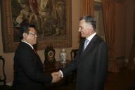 Audiência concedida pelo Presidente da República, Aníbal Cavaco Silva, ao Presidente do Parlamento da Indonésia, H.R. Agung Laksono, a 13 de março de 2008