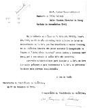 Minuta de ofício do Secretário da Presidência da República, em resposta a convite para a viagem inaugural da "Linha Aérea Imperial" entre Lisboa e Lourenço Marques, endereçado pelo Diretor do Secretariado da Aeronáutica Civil [Humberto Delgado] em 28 de dezembro de 1946, lamentando a ausência do Presidente da República, justificada por razões de saúde.