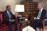 O Presidente da República Marcelo Rebelo de Sousa recebe, em audiência no Palácio de Belém, o Primeiro-Ministro da República de Cabo Verde, José Ulisses Correia e Silva, que se encontra em Portugal para participar na V Cimeira Portugal-Cabo Verde, a 12 de abril de 2019