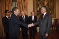 O Presidente da República, Aníbal Cavaco Silva,  recebe em audiência os dirigentes do Club Sport Marítimo, a 4 de outubro de 2010