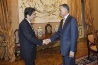 Audiência concedida pelo Presidente da República, Aníbal Cavaco Silva, ao Primeiro-Ministro japonês, Shinzo Abe, a 2 de maio de 2014