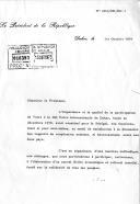 Carta do Presidente da República do Senegal, Léopold Senghor, endereçada ao Presidente da República, Ramalho Eanes, dando a conhecer a realização da IV Feira Internacional de Dakar, a organizar pelo Centro Internacional de Trocas, de 25 de novembro a 7 de dezembro de 1980, e convidando Portugal e as suas principais empresas a participar no certame tal como em anteriores edições
