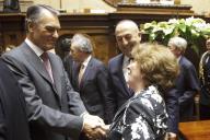 O Presidente da República, Aníbal Cavaco Silva, preside à XVI Cerimónia de Entrega do Prémio Norte-Sul à ex-Comissária das Nações Unidas para os Direitos Humanos, a canadiana Louise Arbour, e ao ex-Presidente do Brasil, Luiz Inácio Lula da Silva, na Sala do Senado, Assembleia da República, a 29 de março de 2011