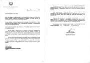 Carta do Presidente da República da Guiné-Bissau, João Bernardo Vieira, endereçada ao Presidente da República Portuguesa, Jorge Sampaio, manifestando a sua gratidão pela postura do Presidente e do Governo de Portugal durante os meses de conflito armado no seu país, tudo fazendo "para favorecer o retorno da Paz e a reconciliação na Guiné-Bissau e apoiar as populações afectadas e deslocadas pela guerra."