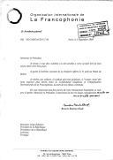 Carta de Boutros Boutros-Ghali, Secretário-Geral da Organisation Internationale de La Francophonie, endereçada ao Presidente da República Portuguesa, Jorge Sampaio, agradecendo a forma como foi recebido por ocasião da sua estadia em Portugal, assinalando, em particular, a receção que lhe foi oferecida no Palácio de Belém em 31 de agosto.