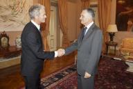 O Presidente da República, Aníbal Cavaco Silva, recebe em audiência o Presidente da Direção do Conselho da Diáspora Portuguesa, Filipe de Botton, a 30 de março de 2015