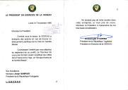 Carta de Gnassingbé Eyadema, Presidente da República Togolesa e Presidente em Exercício da CEDEAO, endereçada ao Presidente da República Portuguesa, Jorge Sampaio, convidando-o a integrar, junto com o Togo e a França, um "Grupo de amigos da Guiné-Bissau", no sentido de conseguir resolver de forma pacífica a crise naquele país.