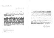 Carta do Presidente da República, Jorge Sampaio, endereçada ao Presidente da República de Moçambique, Joaquim Chissano, manifestando a sua satisfação pela presença do chefe de Estado moçambicano por ocasião da cerimónia de entrega do Prémio Nobel da Paz ao Bispo D. Carlos Ximenes Belo e ao Dr. Ramos Horta, marcada para dia 10 de dezembro de 1996, em Oslo.