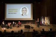 O Presidente da República, Marcelo Rebelo de Sousa, enquanto padrinho do doutorando, participa na Cerimónia de atribuição do grau de Doutor Honoris Causa ao Presidente da República de Cabo Verde, Jorge Carlos Fonseca, na Aula Magna da Universidade de Lisboa, a 23 de novembro de 2017