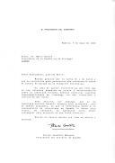 Carta do Presidente do Governo de Espanha, Felipe González Márquez, dirigida ao Presidente da República de Portugal, Mário Soares, agradecendo a sua carta de 1 de março de 1993 convidando-o a pronunciar uma conferência sobre o futuro da Europa na Fundação Gulbenkian, mas informando não lhe ser possível fazê-lo na Primavera, estando disponível para outra data ulterior.