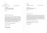Carta do Presidente da República Federal da Alemanha, Joahannes Rau, em resposta a carta que lhe foi dirigida pelo Presidente da República Portuguesa, Jorge Sampaio, em 5 de junho de 2003, relativa à sua intenção de organizar um encontro informal durante um fim de semana de um pequeno grupo de Chefes de Estado europeus e aceitando o convite para estar presente no mesmo, tendo reservado o terceiro fim de semana de outubro de 2003 para esse efeito.