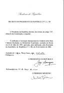 Decreto que ratifica a Convenção Internacional do Unidroit sobre Bens Culturais Roubados ou Ilicitamente Exportados, assinada em Roma em 24 de julho de 1995.