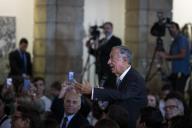 O Presidente da República Marcelo Rebelo de Sousa participa no primeiro dia do Programa “Desportistas no Palácio de Belém”, onde assiste e participa no diálogo que a atleta olímpica Rosa Mota mantém com mais de duas centenas de alunos do ensino básico e secundário, a 8 de outubro de 2019