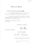 Decreto de nomeação do ministro plenipotenciário Luis Martinez Pazos Alonso para exercer o cargo de Embaixador de Portugal em Bona [RFA]. 