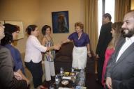 A Dra. Maria Cavaco Silva recebe, no Palácio de Belém, uma delegação do Projeto Infotecas FNAC/AMI contra a Infoexclusão, a 23 de setembro de 2009