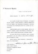 Carta do Presidente da República, António Ramalho Eanes, dirigida ao Chanceler da República Federal da Alemanha, Helmut Schmidt, relativa a oferta de Medalha Comemorativa do Dia de Camões e das Comunidades Portuguesas.