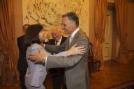 O Presidente da República, Aníbal Cavaco Silva, recebe em audiência o Presidente do Grupo do Partido Popular Europeu no Parlamento Europeu, Joseph Daul, a 20 de junho de 2012
