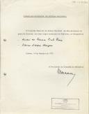 Despacho, assinado pelo Presidente do Conselho de Ministros, Marcelo Caetano, relativo à promoção, pelo CSDN, ao posto de General do Exército, dos Brigadeiros André da Fonseca Pinto Bessa e Silvino Silvério Marques
