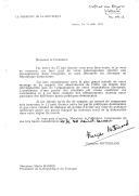 Carta do Presidente da República Francesa, François Mitterrand, dirigida ao Presidente da República de Portugal, Mário Soares, na sequência da carta de 27 de junho dando conta das circunstâncias em que se realizaram as eleições na República Dominicana, manifestando a sua satisfação pelo acordo de compromisso firmado em 11 de agosto entre os partidos dominicanos que evitou uma crise política grave e um novo recuo da democracia naquela região.