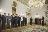 Receção do Presidente da República, Aníbal Cavaco Silva, aos Vice-Presidentes e aos líderes dos Grupos Parlamentares da Assembleia da República, para apresentação dos cumprimentos de Boas Festas, no Palácio de Belém, a 20 de dezembro de 2012