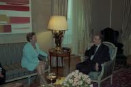 Audiência concedida pelo Presidente da República, Jorge Sampaio, à Presidente do Parlamento da Finlândia, Senhora Ritt Uosukainen (?), a 30 de setembro de 1998