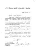 Carta do Presidente da República Italiana, Oscar Luigi Scalfaro, dirigida ao Presidente da República, Jorge Sampaio, agradecendo a receção amigável e toda a cortesia dispensada a si, à sua filha Marianna e toda a sua comitiva por ocasião da visita a Lisboa e renovando o seu reconhecimento pela "extraordinária organização da EXPO 98 que visitou com grande admiração".