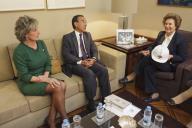 A Dra. Maria Cavaco Silva recebe, em audiência, a Direção da Associação Humanitária "Um Lugar pró Joãozinho", a 17 de março de 2014