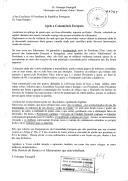 Carta do Padre Giuseppe Fumagalli, Missionário em Suzana, Guiné-Bissau, dirigida ao Presidente da República Portuguesa, Dr. Jorge Sampaio, relativa à situação política naquele país, na sequência da guerra civil, e solicitando "aos Responsáveis da Comunidade Europeia que não permitam que um eventual recurso ao Artigo n.º 366, n.º 2 dos Acordos de Lomé, atrase a concessão de ajudas" ao Povo da Guiné-Bissau.