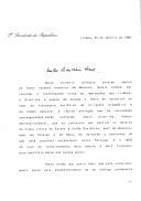Carta do Presidente da República, Mário Soares, dirigida ao Secretário-Geral do Partido Comunista da União Soviética, Mikhail Gorbachev evocando o encontro entre os 2 em Moscovo e afirmando a "sua esperança de que será possível estabelecer entre Portugal e a URSS um tipo de relacionamento mais aberto e mais frutuoso".