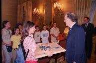 Audiência concedida pelo Presidente de República, Jorge Sampaio, a um grupo de alunos de escolas de Beja, a 25 de junho de 2002