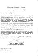 Carta do Presidente da República da Colômbia, Ernesto Samper Pizano, dirigida ao Presidente da República de Portugal, Jorge Sampaio, informando da participação do seu país na Expo 98 assim como da sua presença por ocasião do Dia oficial da Colômbia na exposição de Lisboa, entre os dias 14 e 17 de julho.
