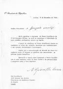 Carta do Presidente da República, António Ramalho Eanes, endereçada ao Presidente da República Popular de Angola, José Eduardo dos Santos, agradecendo a carta de 29 de novembro de 1980, anunciando a libertação de seis cidadãos portugueses presos em Angola cuja concretização "possa alegrar as famílias dos amnistiados na próxima quadra natalícia".