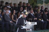 O Presidente da República Marcelo Rebelo de Sousa no Centro de Formação de Portalegre da Escola da Guarda Nacional Republicana onde preside à Cerimónia de Compromisso de Honra da GNR perante o Estandarte Nacional, a 30 setembro 2016