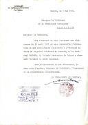 Carta do Vice-Cônsul de Portugal em Saigão, A.M. da Cruz, expressando as suas condolências por ocasião da morte do Presidente do Conselho [sic], Marechal Carmona e informando que a Colónia portuguesa naquela cidade sentiu vivamente o luto nacional.