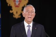 O Presidente da República Marcelo Rebelo de Sousa dirige uma mensagem aos Portugueses, a partir do Palácio de Belém, sobre a décima renovação do segundo estado de emergência, a 25 de março de 2021