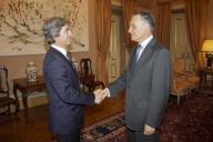 O Presidente da República, Aníbal Cavaco Silva, recebe em audiência o Presidente da Assembleia Legislativa Regional da Madeira, José Tranquada Gomes, a 25 de fevereiro de 2016