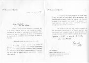 Carta do Presidente da República, Mário Soares, endereçada ao Presidente do Conselho de Estado da República da Guiné-Bissau, General João Bernardo Vieira, na sequência de carta de 15 de julho de 1990 do chefe de Estado guineense, aceitando o convite que lhe foi endereçado para co-patrocinar, junto com o Presidente da França, a realização, em Bissau, de um Seminário sobre os Direitos do Homem e a Democracia em África.