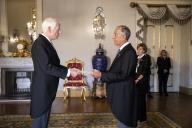 O Presidente da República Marcelo Rebelo de Sousa recebe as cartas credenciais de novos Embaixadores em Portugal, a 3 de outubro de 2018  