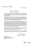 Carta do Presidente da República, Jorge Sampaio, dirigida a Aleksander Kwasniewski, Presidente da República da Polónia, convidando-o, depois de um primeiro adiamento, para um encontro de fim de semana a ter lugar nos arredores de Lisboa reunindo um pequeno grupo de chefes de Estado de países da União Europeia, e propondo algumas datas alternativas, em setembro ou outubro de 2003.
