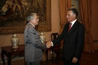 O Presidente da República, Aníbal Cavaco Silva, recebe os cumprimentos de Ano Novo dos Chefes dos Estados-Maiores das Forças Armadas, a 9 de janeiro de 2008