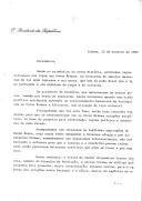 Carta do Presidente da República, António Ramalho Eanes, dirigida ao Coronel Mohamar El-Khaddafi, Leader da Grande Revolução do 1.º de Setembro, reconhecendo "as legítimas aspirações do Mundo Árabe, cuja causa temos defendido a diversos níveis e por diversas formas, nomeadamente nos organismos internacionais" e destacando o contributo para "o reforço das relações entre Portugal e a Líbia" dado pela visita aquele país do Brigadeiro Franco Charais, membro do Conselho da Revolução.