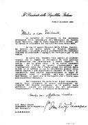 Carta do Presidente da República Italiana, Oscar Luigi Scalfaro, dirigida ao Presidente da República, Mário Soares, relativa à candidatura do italiano Almirante Guido Venturoni, Chefe de Estado Maior da Defesa, para o cargo de Presidente do Comité Militar da NATO.