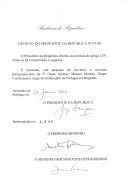 Decreto que nomeia, sob proposta do Governo, o ministro plenipotenciário de 2ª classe António Manuel Moreira Tânger Côrrea para o cargo de Embaixador de Portugal em Belgrado [Jugoslávia].