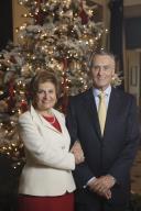 Fotografia de Natal do Presidente da República e Senhora de Aníbal Cavaco Silvam, a 15 de dezembro de 2011
