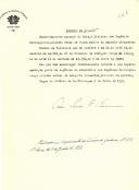 Decreto de nomeação de Aníbal de Mesquita Guimarães, Ministro da Marinha, para gerir os negócios do Ministério dos Negócios Estrangeiros, durante a ausência, no estrangeiro, do Ministro César de Sousa Mendes do Amaral e Abranches. 