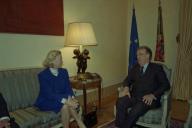 Audiência concedida pelo Presidente da República, Jorge Sampaio, à Presidente do Parlamento Europeu, Senhora Nicole Fontaine, a 24 de novembro de 1999