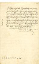 Decreto de aceitação da demissão de António José d'Almeida, Afonso Costa, José Relvas, António Xavier Correia Barreto, Amaro Justiniano de Azevedo Gomes, Bernardino Machado Guimarães e Manuel de Brito Camacho, respetivamente dos cargos de Ministros do Interior, Justiça, Finanças, Guerra, Marinha, Negócios Estrangeiros e Fomento.  