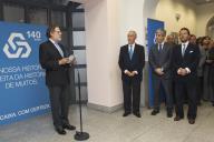 O Presidente da República Marcelo Rebelo de Sousa na agência da Caixa Geral de Depósitos de Belém no dia em que esta instituição celebra o seu 140.º aniversário, a 10 abril 2016
