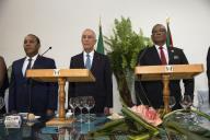 Visita de Estado do Presidente da República à República Democrática de São Tomé e Príncipe. O Presidente Evaristo do Espirito Santo Carvalho oferece, em honra do Presidente da República, Marcelo Rebelo de Sousa, um jantar na Marina do Hotel Praia, a 20 de fevereiro de 2018.